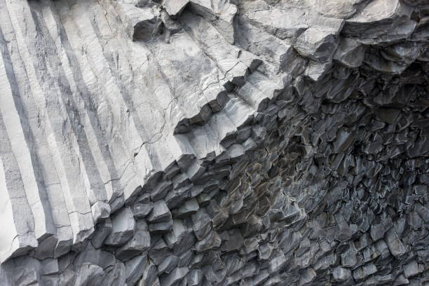 istock Hexagon basalt columns at the beach Reynisfjara, Iceland 641422880