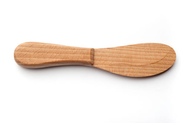 istock Wooden knife for butter. 641423956