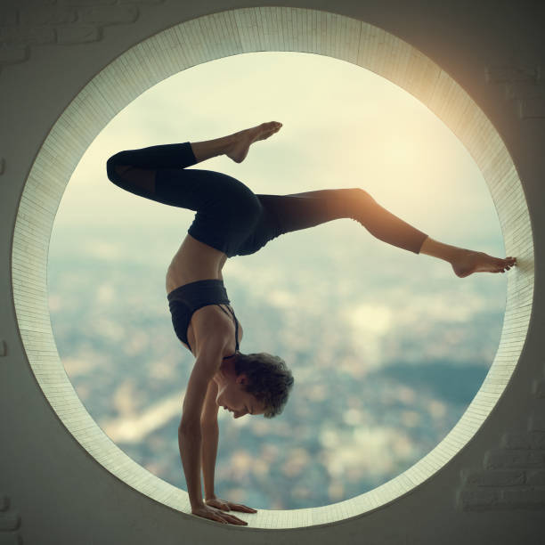 Young woman doing yoga