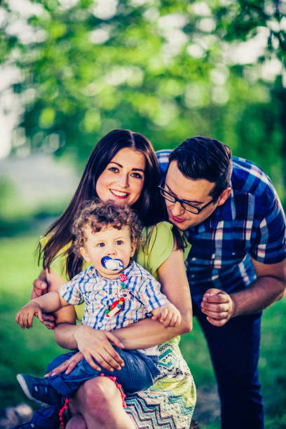 istock Young happy family 641431200