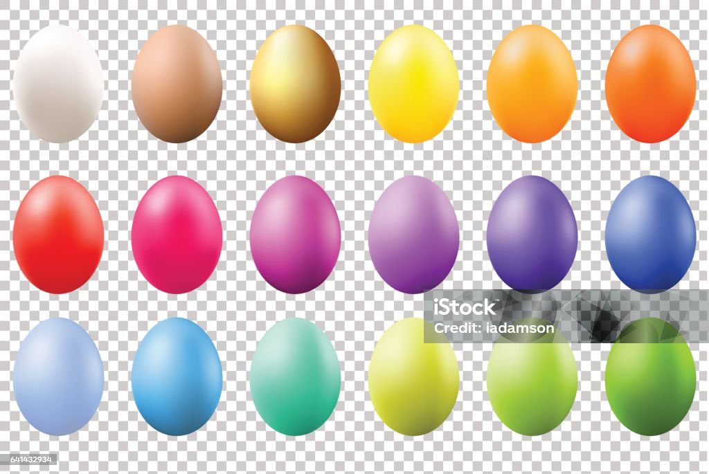 Красочный набор яиц - Векторная графика Пасхальное яйцо роялти-фри