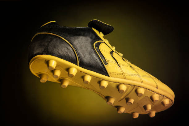 Portrait of a single soccer shoe