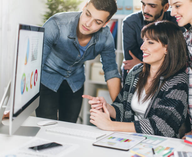 istock Businessmeeting about new technology 641434638