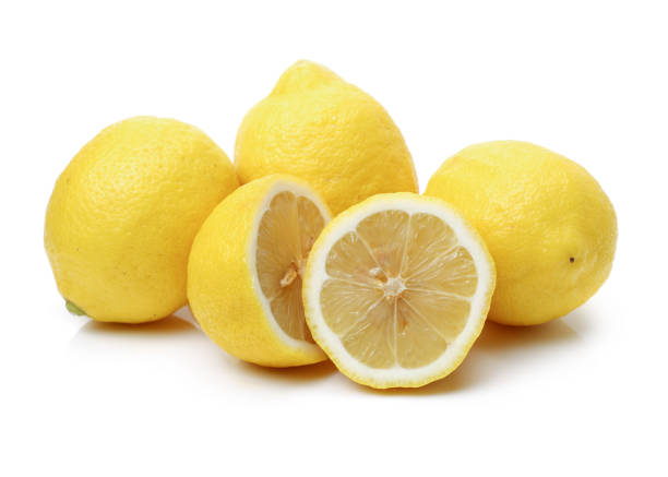 istock Lemon  closeup isolated on white background. With clipping path 641437206
