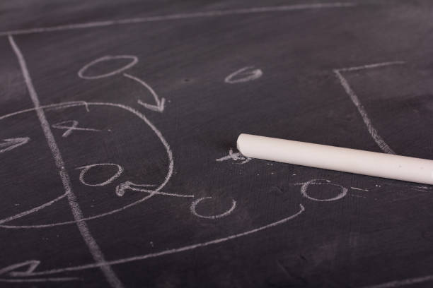 istock Close up of blackboard for coaching tactics 641440740