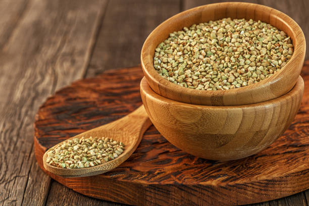 istock Organic green buckwheat 641444304