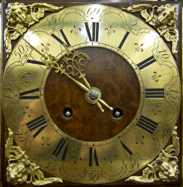 istock Ornate Vintage Close Up of  Clock Face 641444782