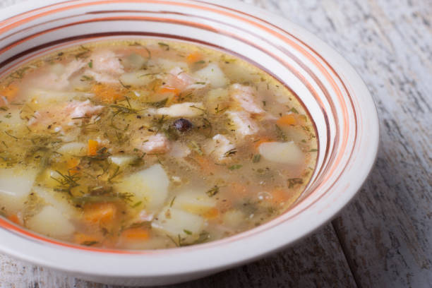 istock Soup with pickled cucumbers in a plate 641460486