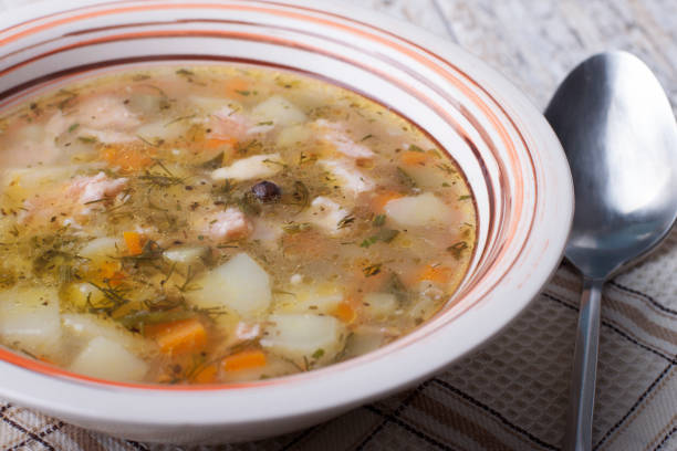istock Soup with pickled cucumbers in a plate 641460546