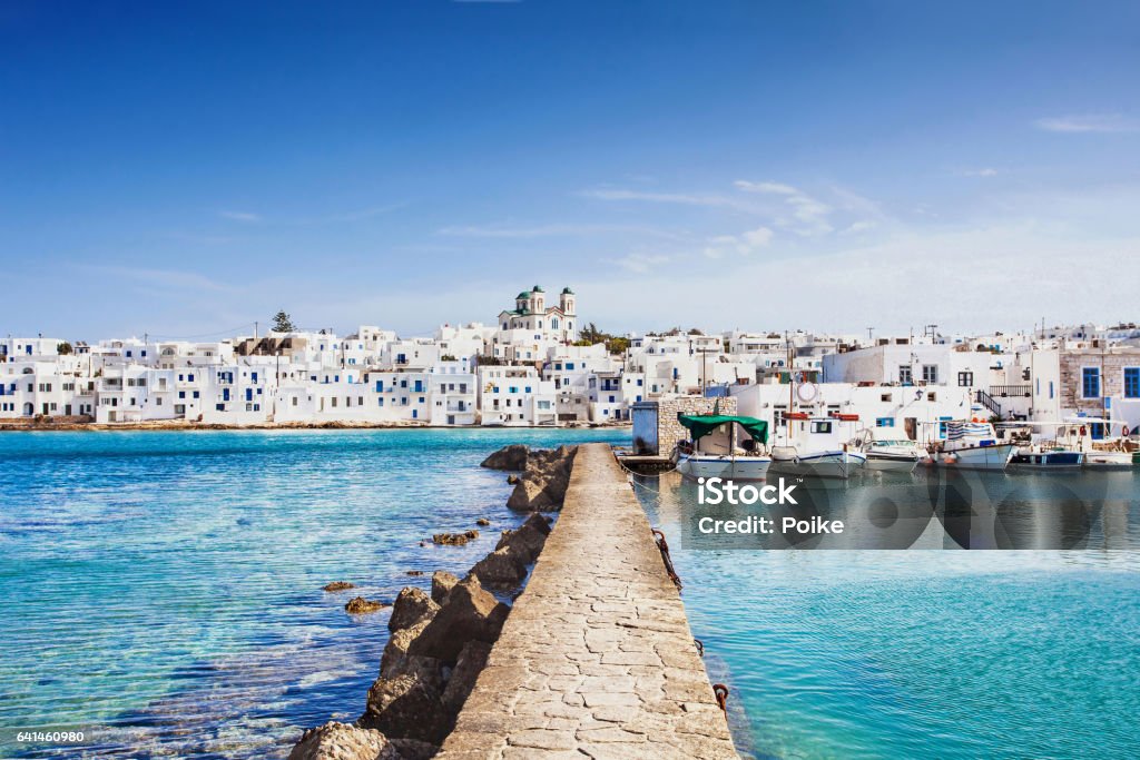 Vila de Naousa, Paros ilha, Grécia - Foto de stock de Paros royalty-free