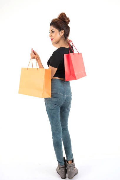 istock Beautiful attractive girl shopping 641465878