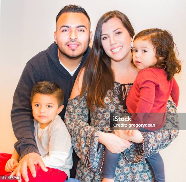 Portrait Of Happy Hispanic Family Stock Photo - Download Image Now - Family, Refugee, USA