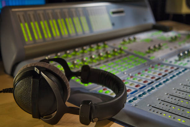 istock Headphones and Sound Board 641470140