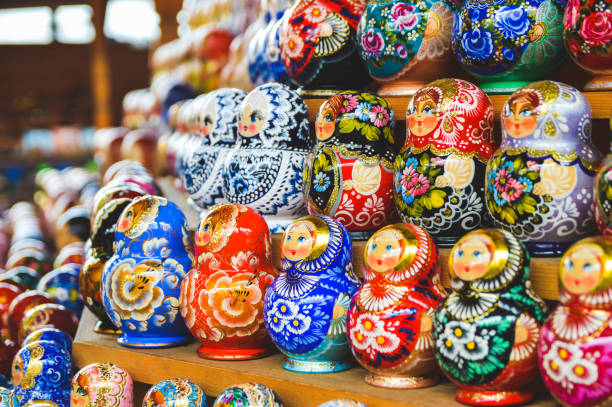 텍사스식 matryoshka - russian nesting doll doll small russian culture 뉴스 사진 이미지