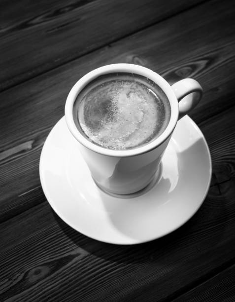 istock Overhead view of a freshly brewed mug of coffee 641489392