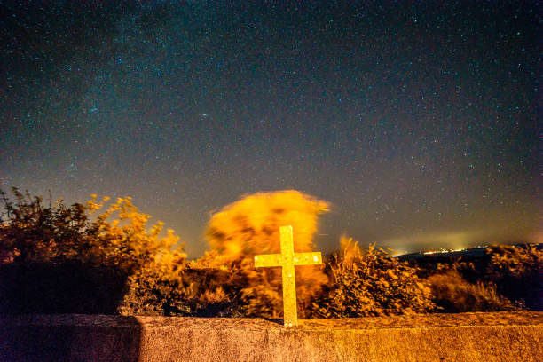 istock Milky way over a graveyard in Croatia 641489860