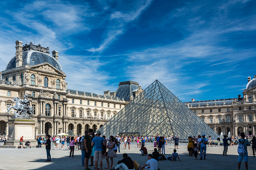 The Louvre Museum is the world's largest museum and a historic monument in Paris. A central landmark of the city, it is located on the Right Bank of the Seine in the city's 1st arrondissement