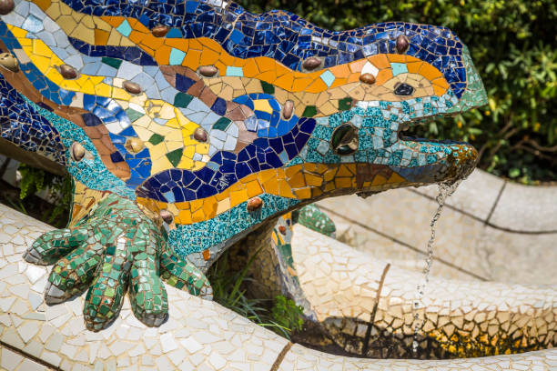istock famous Gaudi lizard in park Guell, Barcelona, Spain 641494424