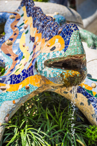 istock famous Gaudi lizard in park Guell, Barcelona, Spain 641494506