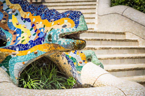 istock famous Gaudi lizard in park Guell, Barcelona, Spain 641494618