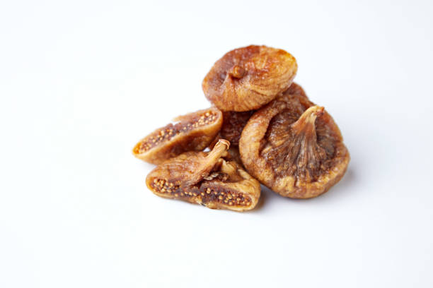 Dried figs isolated on a white background
