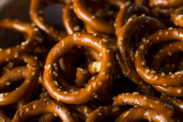 istock Salty Hard Round Pretzels 641501414