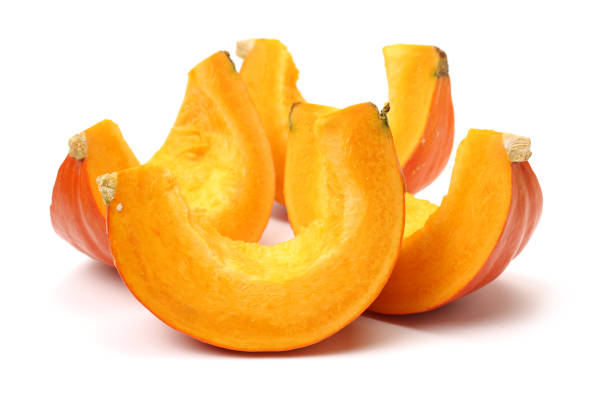istock slices of pumpkin   still   on a white background 641502198