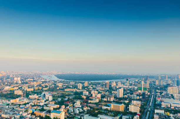 istock Bangkok Cityscape, Business district with high building at dusk (Bangkok, Thailand) 641507002