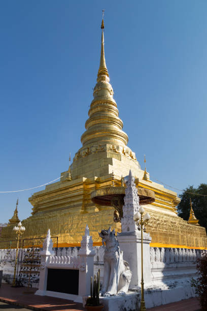 istock golden pagoda at wat phra that chae haeng temple 641511608