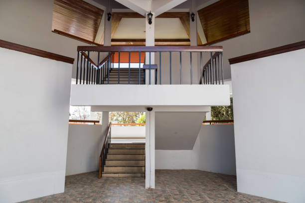 istock stairwell fire escape in the old building 641511892