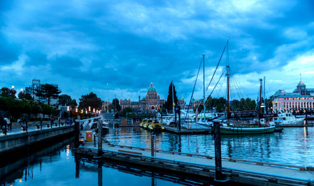 istock Wonderful Summer twilight at a harbor in Victoria Canada 3. 641515794