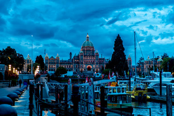 istock Wonderful Summer twilight at a harbor in Victoria Canada 2. 641515804