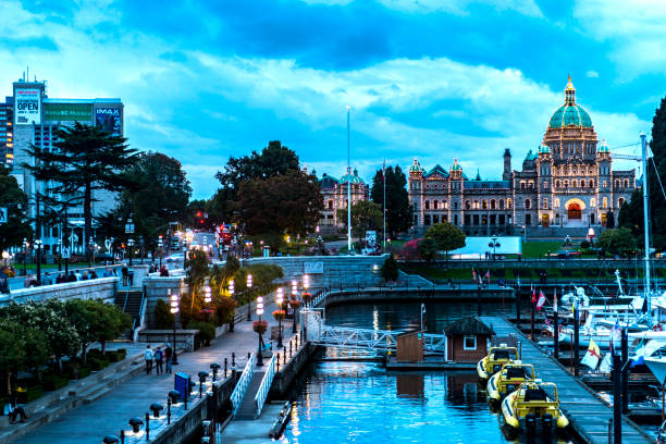 istock Wonderful Summer twilight at a harbor in Victoria Canada 1. 641515868