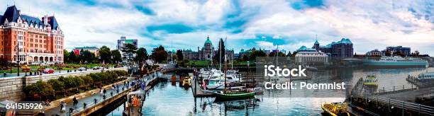 Wonderful Summer Evening In Victoria Inner Harbour Bc Canada Stock Photo - Download Image Now