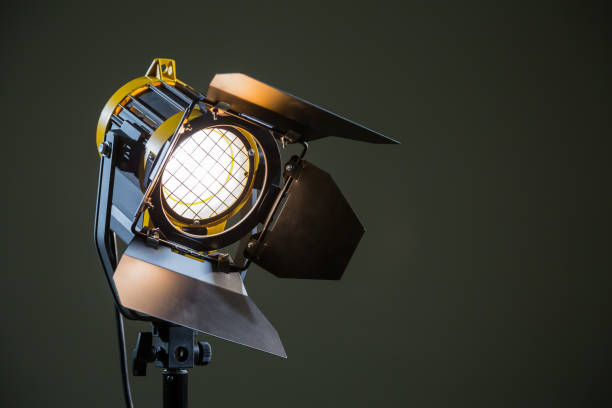 istock Halogen spotlight with a Fresnel lens 641521826