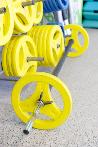 istock wights in a fitness hall 641523286