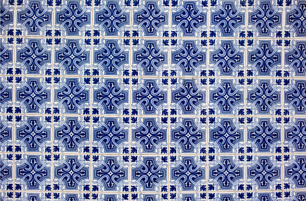 istock Azulejo background, portuguese or moroccan, tiles, arabic wall design 641523818