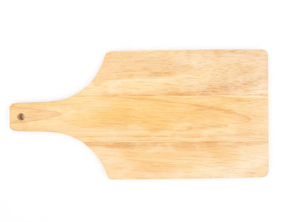 istock Wooden tray on white background 641526406