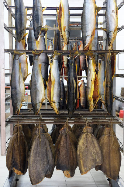 istock Smoked fish in a smokery 641528032