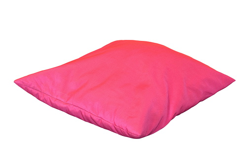 pink  pillow isolated over white background
