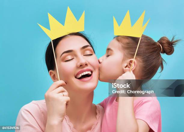 Happy Loving Family Stock Photo - Download Image Now - Mother, Crown - Headwear, Daughter