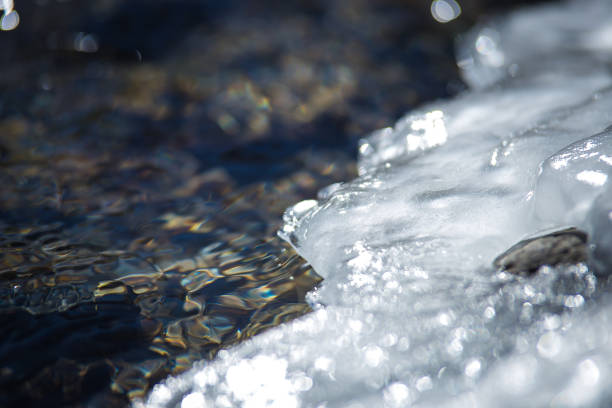 Ice & water stock photo