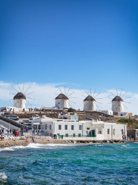 istock The famous Mykonos windmills, Greece 641540752