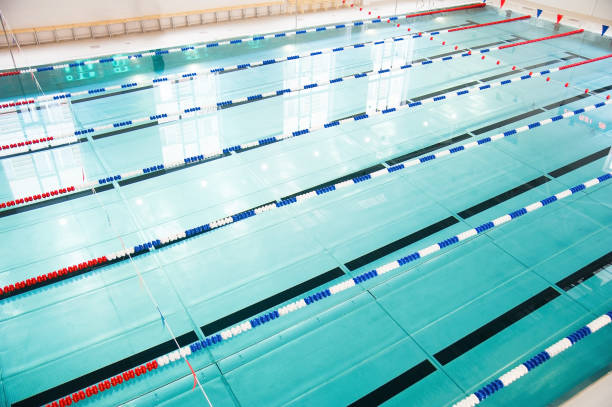 istock Lanes of a competition swimming pool 641543092