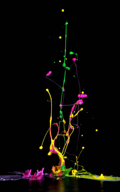istock Colorful Paint Splashing - Paint on an Audio Speaker 641550214