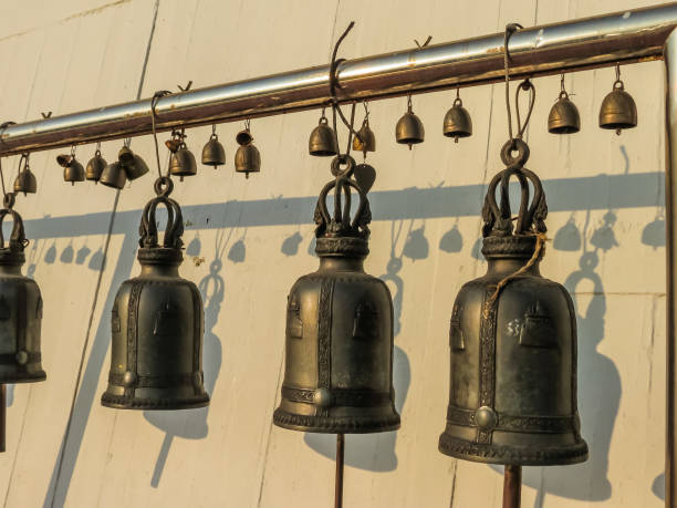 istock Praying bells in the Wat Saket Temple 641554662