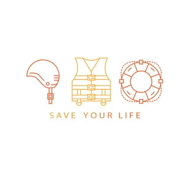 Vector illustration of Life save  logo