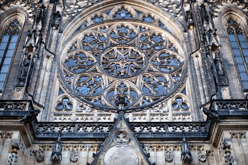 Detail of architecture, Cathedral of Saint Vitus, Prague Old Town, Czech Republic
