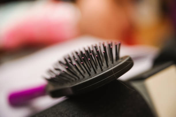 istock selective focus of hairbrush 641570256