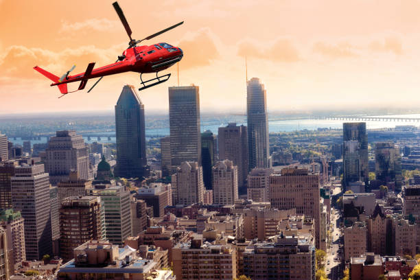 istock Helicopter tour over Montreal 641573122